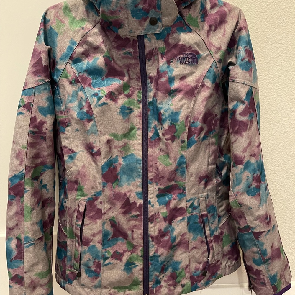 North Face 2 in 1 colorful waterproof jacket